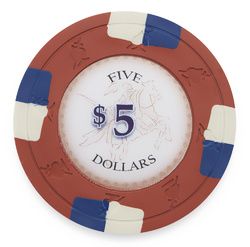Poker Knights 13.5 Gram, $5, Roll of 25