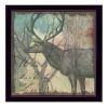 "Deer" By Barb Tourtillotte, Printed Wall Art, Ready To Hang Framed Poster, Black Frame