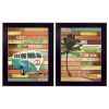 "Journey Collection" 2-Piece Vignette By Marla Rae, Printed Wall Art, Ready To Hang Framed Poster, Black Frame