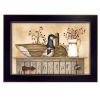 "Duck and Berry Still Life" By Linda Spivey, Printed Wall Art, Ready To Hang Framed Poster, Black Frame