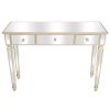 Three Drawers Mirror Table Dressing Table Console Table
