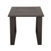 Colorado Outdoor Patio Furniture - Brown Cast Aluminum Square Side Table