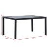 Outdoor Indoor Dining Table 59''L x 36.61''W Rectangle Aluminum Dining Table for Patio Garden Kitchen