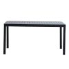 Outdoor Indoor Dining Table 59''L x 36.61''W Rectangle Aluminum Dining Table for Patio Garden Kitchen
