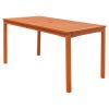 Caladesi Reddish Brown Rectangular Coastal Wood Patio Dining Table for 6 Seaters