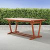Carlton Reddish Brown Tropical Wood Patio Dining Table with Folding Extension