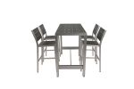 All aluminum bar counter and bar chair set for Patio Garden Outdoor