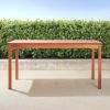 Caladesi Reddish Brown Rectangular Coastal Wood Patio Dining Table for 6 Seaters