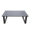 Colorado Outdoor Patio Furniture - Brown Cast Aluminum Modern Rectangular Coffee Table