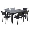Outdoor Indoor Dining Table 59''L x 36.61''W Rectangle Aluminum Dining Table for Patio Garden Kitchen