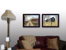"Scenic Country Collection" 2-Piece Vignette By Billy Jacobs, Printed Wall Art, Ready To Hang Framed Poster, Black Frame