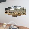 Canvas Wall Print Set Zebras 39" x 20"
