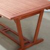 Carlton Reddish Brown Tropical Wood Patio Dining Table with Folding Extension