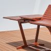 Carlton Reddish Brown Tropical Wood Patio Dining Table with Folding Extension