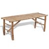 Beer Table with 2 Benches 39.4" Bamboo