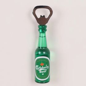 1pc Magnetic Beer Bottle Opener - Perfect Housewarming, Birthday, and Men's Gift - Easy to Use and Stylish (Color: Carlsberg)