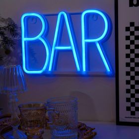 1pc, BAR Neon Light, LED Business Bar Sign Light On Off Switch Open Bright Light Neon, Without Battery (Color: Blue)