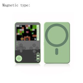 K10 Mini Portable Video Game Console Game Player Built-in 500 Classic Games Console Game Player Built-in 500 Classic Games (Color: green magnetic)