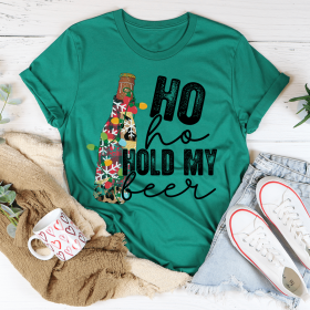 Ho Ho Hold My Beer T-Shirt (Color: Kelly)