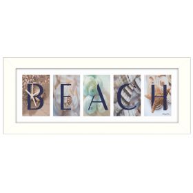 "Beach" By Robin-Lee Vieira, Printed Wall Art, Ready To Hang Framed Poster, White Frame (Color: as Pic)
