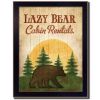 "Lazy Bear" By Mollie B., Printed Wall Art, Ready To Hang Framed Poster, Black Frame