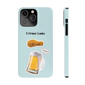 Fried Chicken and Beer Slim Case for iPhone (Color: Blue)